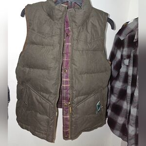 Womens Olive Green Puffer Vest